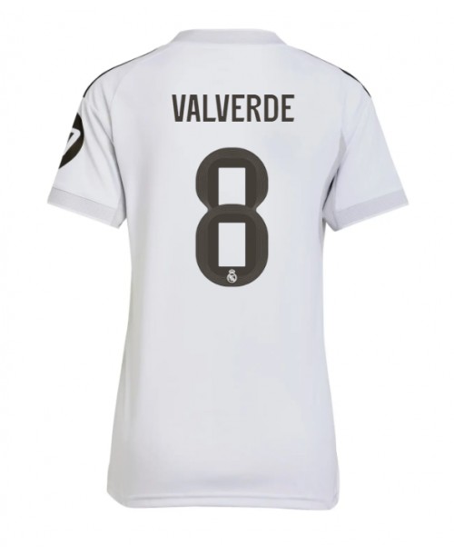 Günstige Real Madrid Federico Valverde #8 Heimtrikot Damen 2025-26 Kurzarm Günstige Real Madrid Federico Valverde #8 Heimtrikot Damen 2025-26 Kurzarm